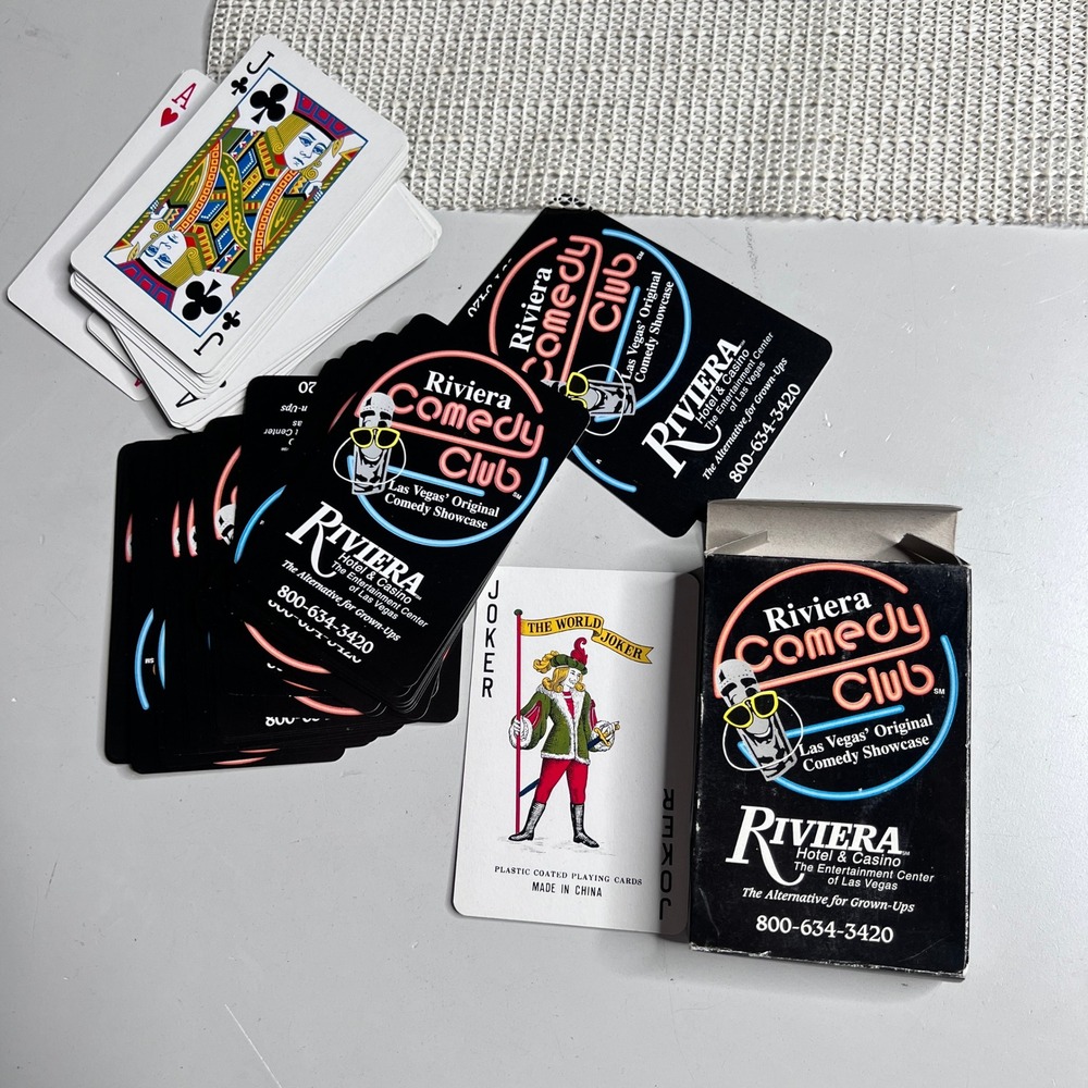 Vintage Riviera Comedy Club Playing‎ Cards Las Vegas Casino Memorabilia Deck